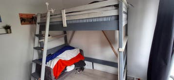 Hoogslaper 200x90 cm - Grijs/Wit