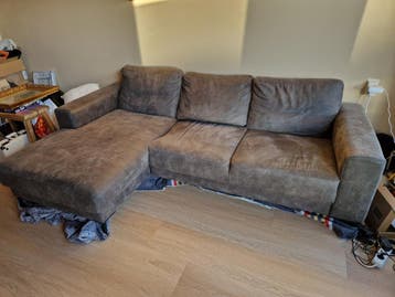 Antraciet bank, industriële stijl, 234 breed