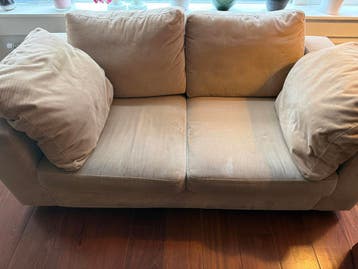 Tweezitsbank met afneembare, wasbare kussenhoezen