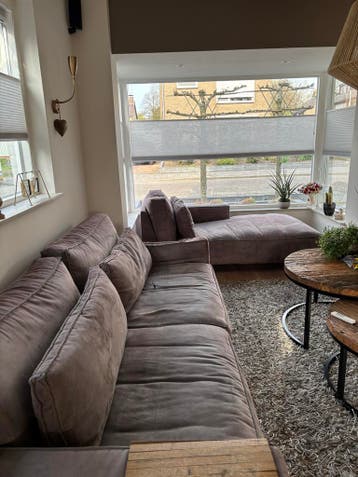 Bankstel bestaande uit Rechte bank + chaise longue