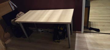 Bureau 120x60 cm - Licht hout met metalen poten