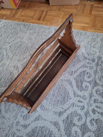 Vintage houten krantenbak