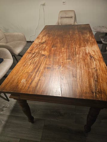 Gratis houten eettafel (165x84cm) met lade