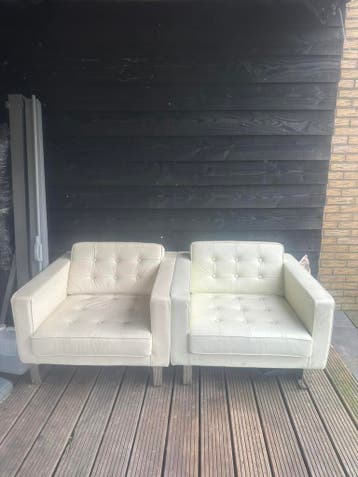 Gratis ophalen 2 echte lederen fauteuils