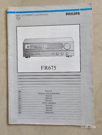 Gratis handleiding Philips receiver FR675