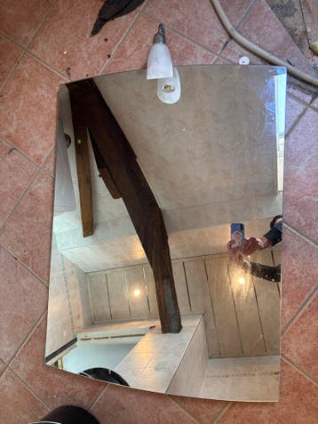 Wastafel spiegel met lamp - 95x70 cm