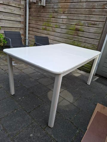 Eettafel, wit, 150x90 cm