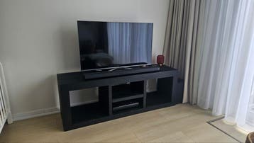 Zwart houten tv meubel 170 breed