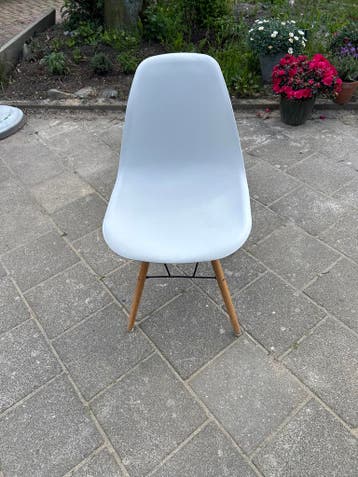 6x Witte eetkamer kuipstoel