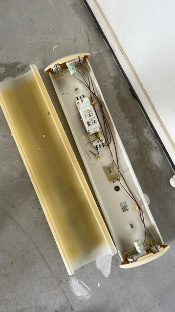 TL buis armatuur met 2 TL buizen 60 cm