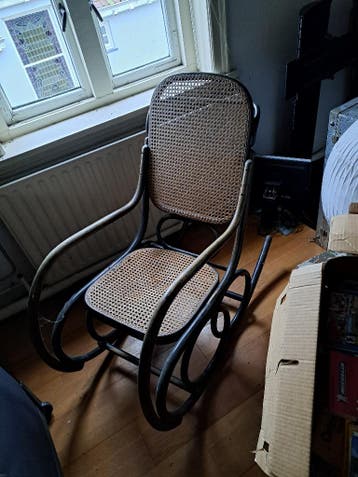 schommelstoel rotan / riet 1975