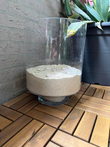 Groot glazen windlicht