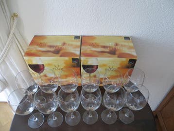 12 Wijnglazen Royal Leerdam in doos Vin Wien Wine Hoogte 22