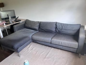 IKEA driezits bank met chaise longue GRATIS