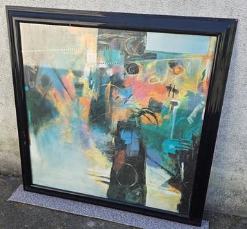 Abstract in lijst voor aan de muur