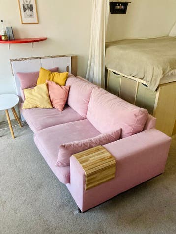 Roze tweezits-bank ‘Torino’