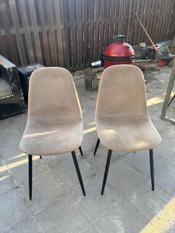 Fluwelen gebruikte stoeltjes