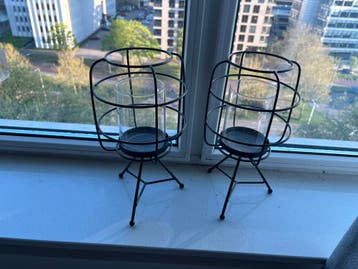 Twee waxinelichthouders - gratis