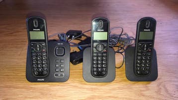 Philips CD 155 DECT telefoon set - 3 handsets