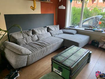 Grijze hoekbank - gratis af te halen