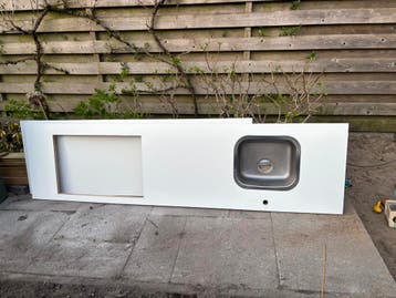 MOET NU WEG - Keukenblad IKEA met wasbak