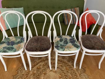 GRATIS 4 vintage bistrostoelen cafestoelen hout Thonet stijl