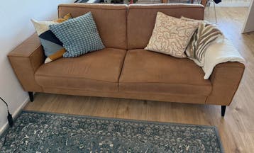 Bankstel cognac kleur 2.05 m breed