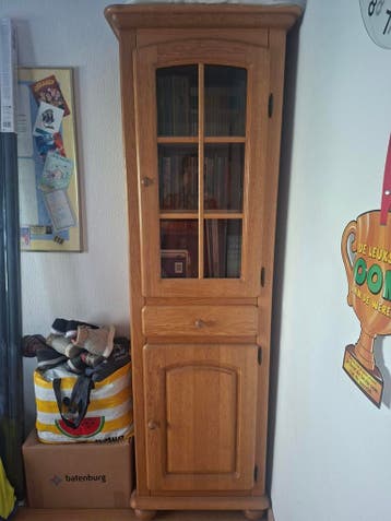 Blank eiken boekenkast - 200x65x40 cm - ZSM ophalen