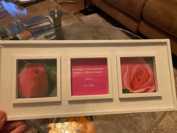 Fotolijstje 3-in-1 voor 7x7 cm foto's