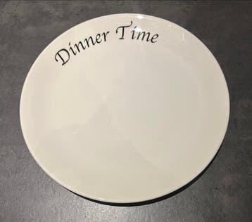 Porseleinen bord 'Dinner Time'