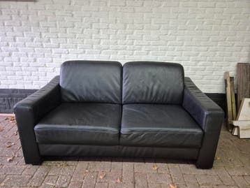 Gratis ophalen, zwart leren bankje