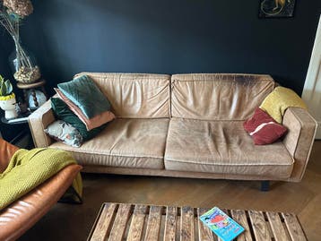 Gratis leren bank - gebruikt - ophalen 18/4