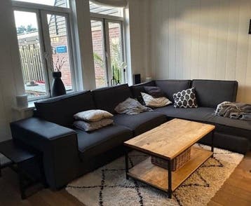 Hoekbank donkergrijs