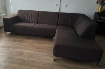 Hoekbank donkerbruin