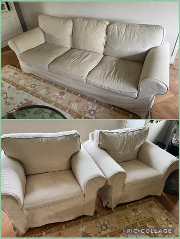 3-persoonsbank met 2 stoelen - gratis op te halen