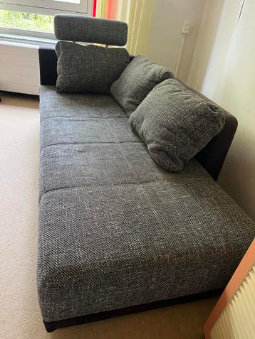 Grijze chaise longue bank