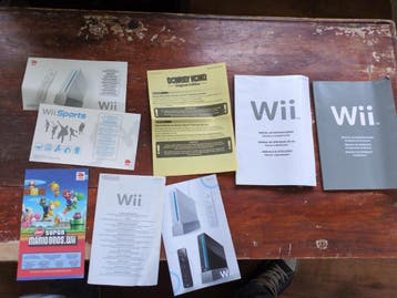 Nintendo Wii boekjes en registratie kaarten