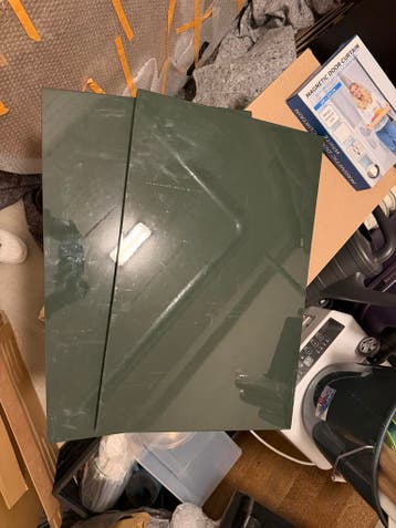 2 donkergroene deuren ikea Besta