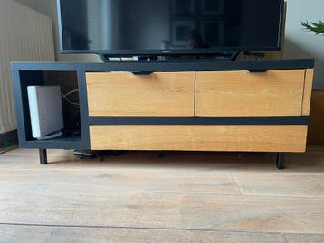 Televisiemeubel zwart / hout