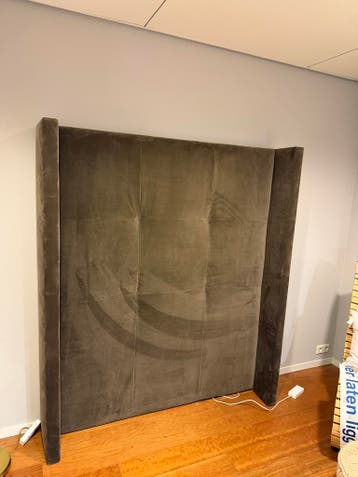 Hoofdbord boxspring 140 breed, bruin velours