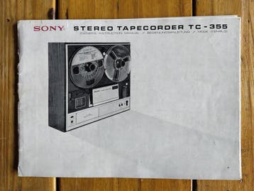 Sony TC-355 Manual