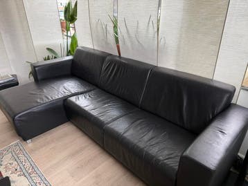 Zwarte hoekbank Gratis meenemen