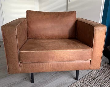 Woood fauteuil, bruin, 1 meter breed