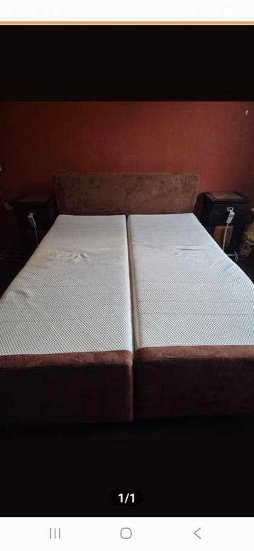 Elektrische 2-persoons boxspring inclusief matrassen