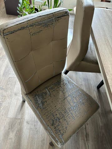 6 stoelen met afneembare hoezen