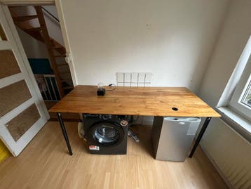 GRATIS houten blad 200x80,5 (evt met verstelbare poten)