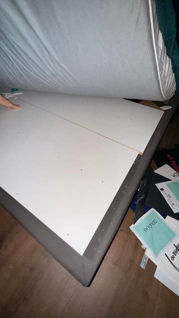 Tweepersoons bedframe antraciet (excl. matras)