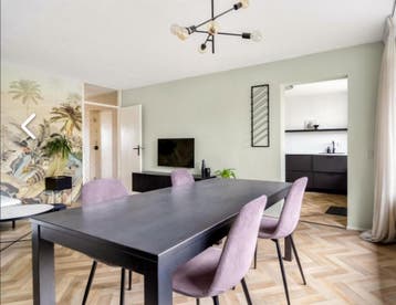 Eettafel zwart gebeitst - 180x90