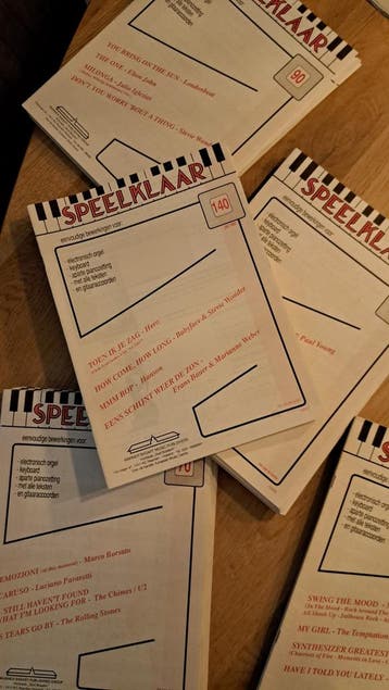 Speelklaar bladmuziek nummers 61 t/m 149 (97 en 122 missen)