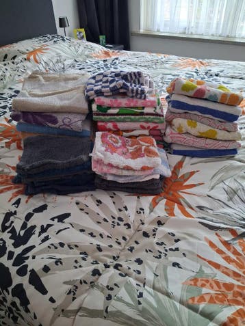 Partij handdoeken en washandjes